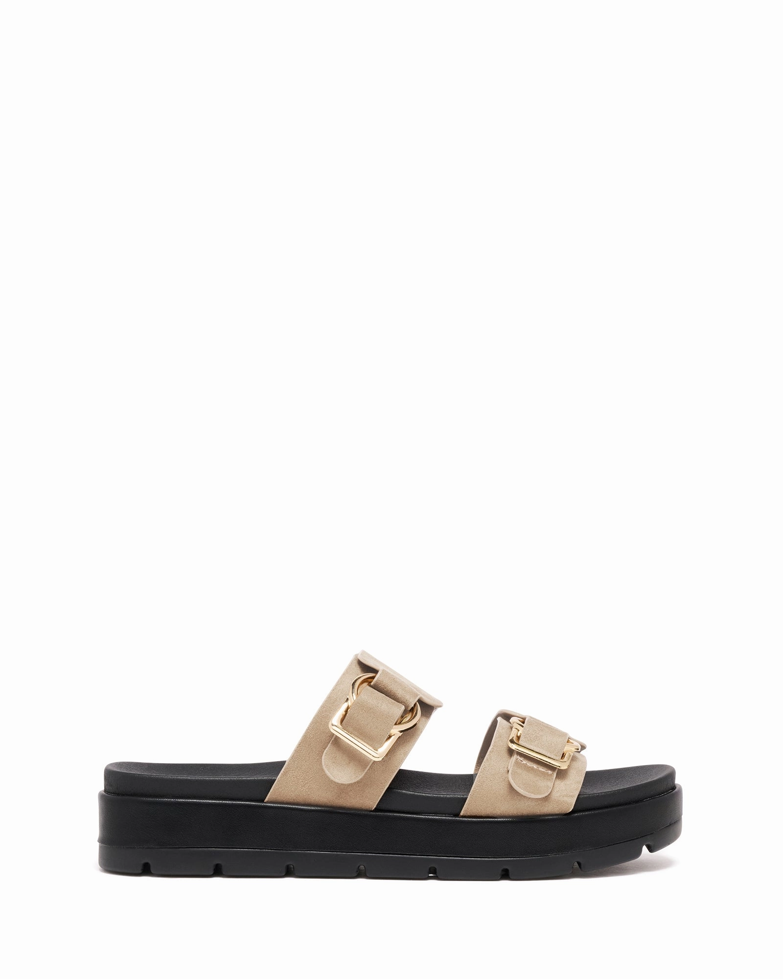 Multi Use Litmus Flatform Sandals Cashew Suede