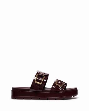 Litmus Flatform Sandals Cherry Patent Reinforced Stress Points Thong