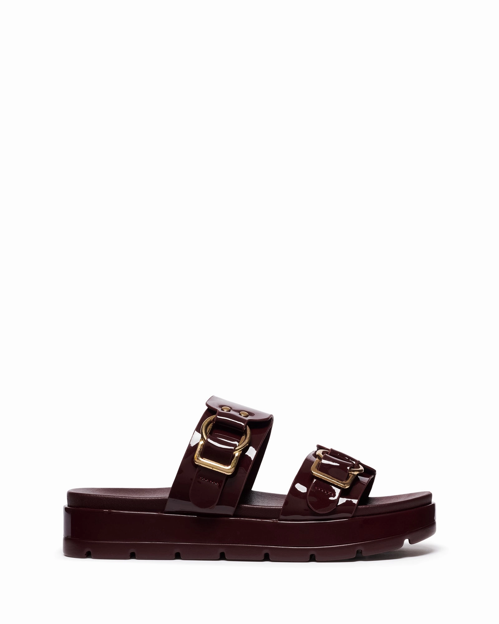 Litmus Flatform Sandals Cherry Patent Reinforced Stress Points Thong