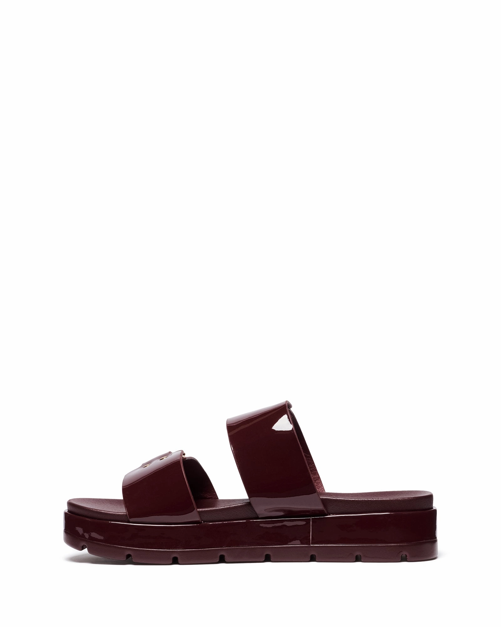 Litmus Flatform Sandals Cherry Patent Sunset Stroll Arch support feature