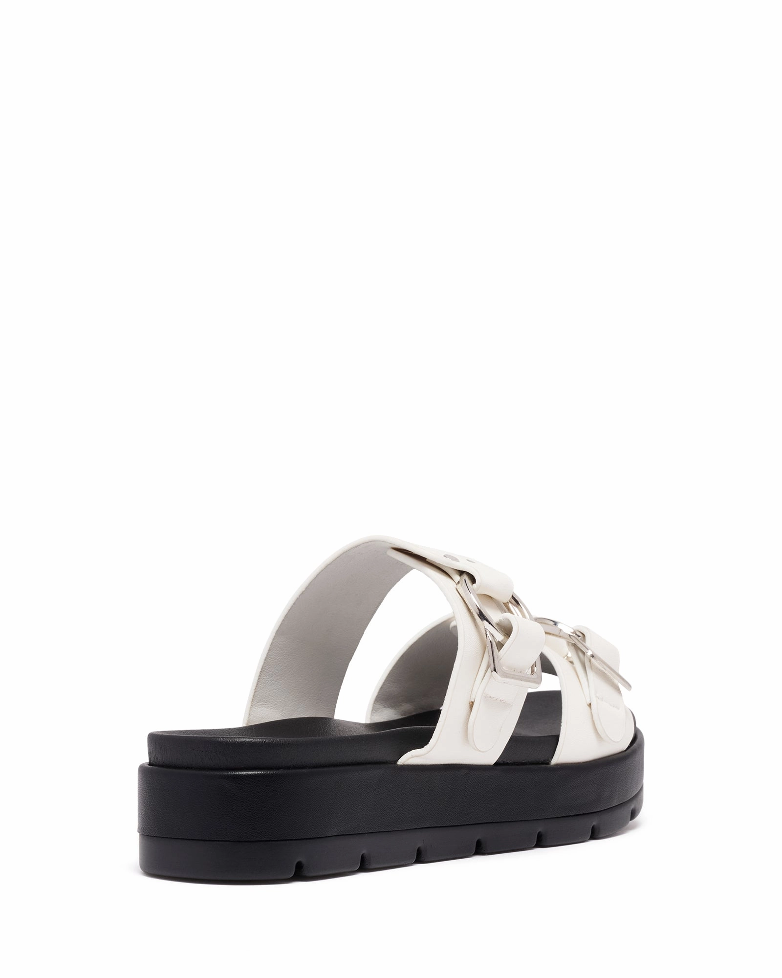 Minimalist Orange Fun Litmus Flatform Sandals White