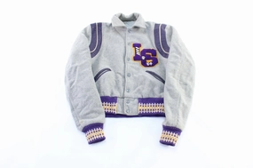 Dive Altruism 1964 Howe's Grey & Purple Varsity Jacket