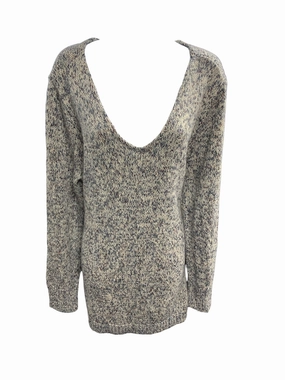 Loft Plus Women's Sweater Blue Tweed 16/18=XL Hypoallergenic Wool Mix Classic Winter