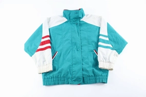 Modern Design Sympathy London Towne Aqua, Red, White Zip Up Jacket