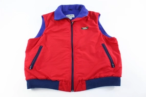 L.L. Bean Red & Purple Zip Up Vest Bestow