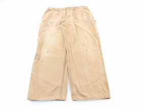 Carhartt Logo Patch Tan Workwear Pants LightweightComfort