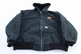 Bill Sporty Design Carhartt Logo Patch Black Full Zip Hooded Jacket
