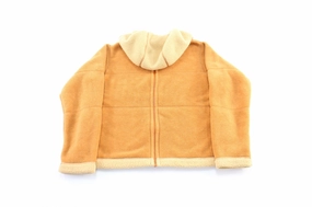 Women's Patagonia Orange Fleece Zip Up Jacket Cold Protection Gear Smooth Surface