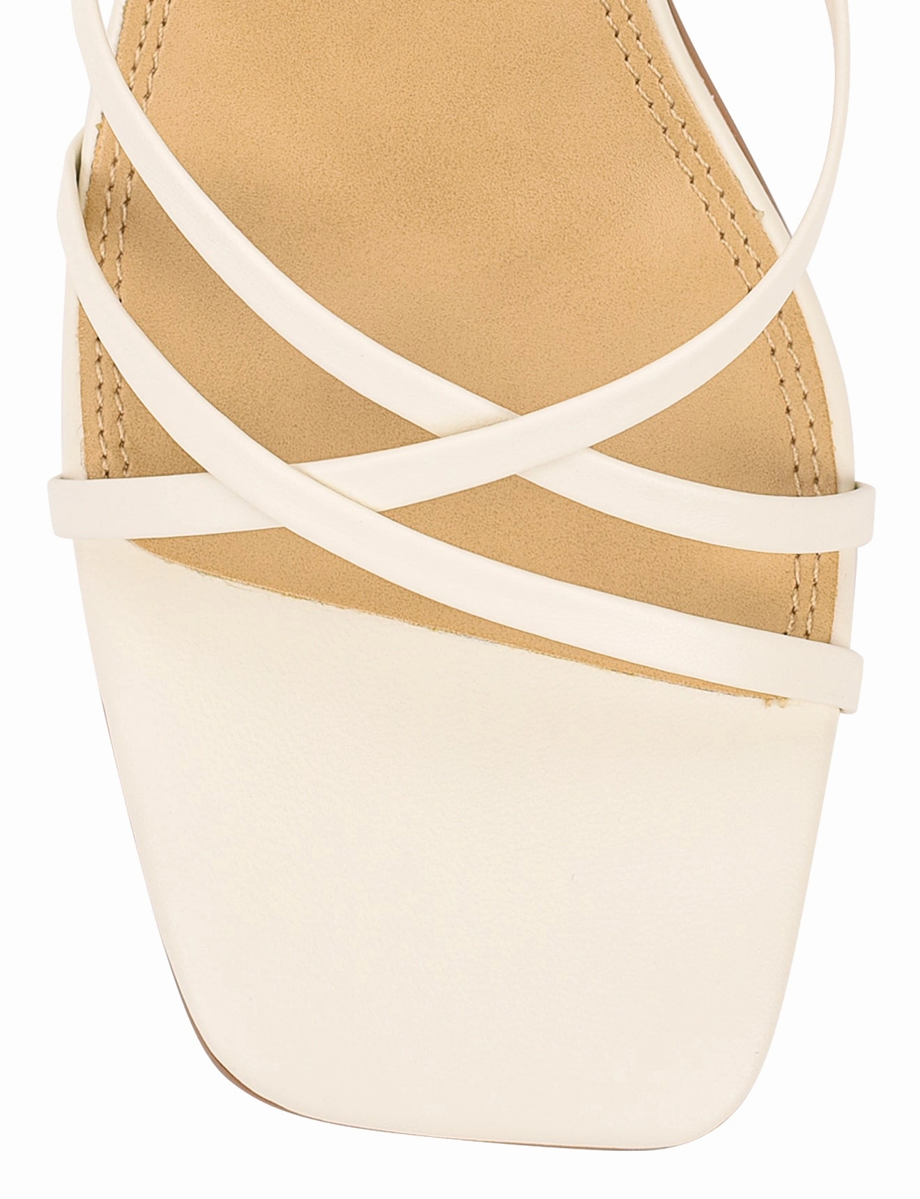 Straus Block Heel Sandals - Chalk Leather Trendy Mood