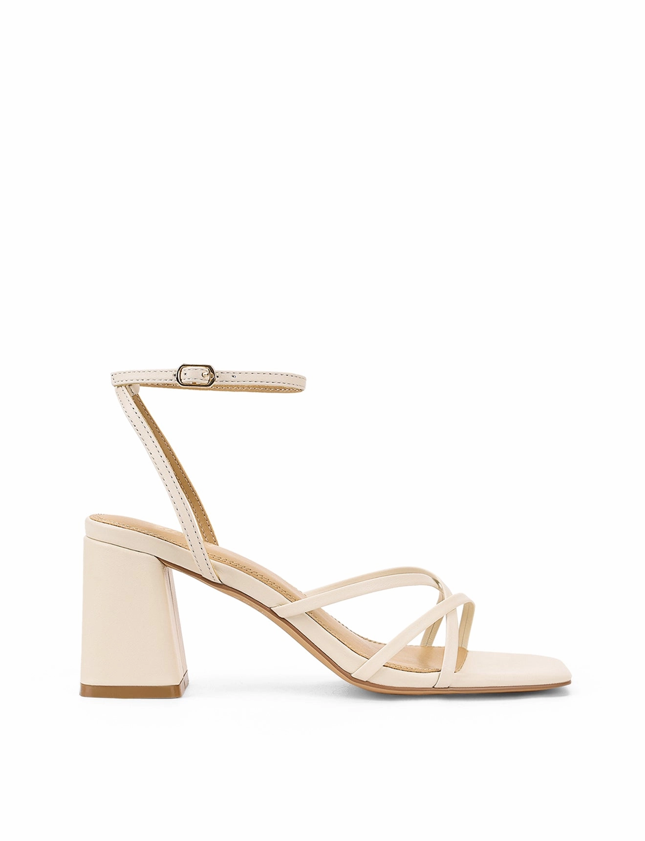 Straus Block Heel Sandals - Chalk Leather Harbor Walk