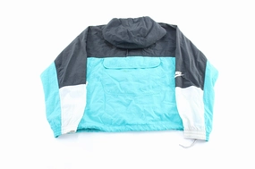 short sleeved 90's Nike Cross Training White, Black, & Turquoise Windbreaker Jacket