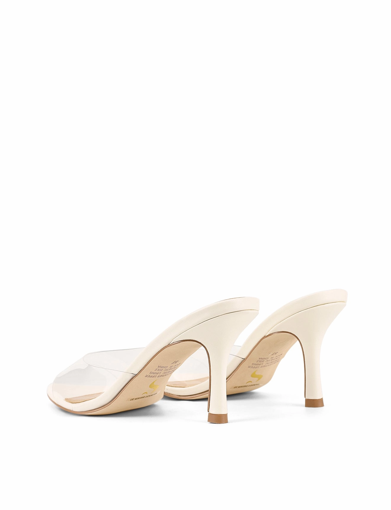 Unwind Friendly Fit Simple Comfort Margot Point Toe Mules - Chalk White Leather & Vinylite