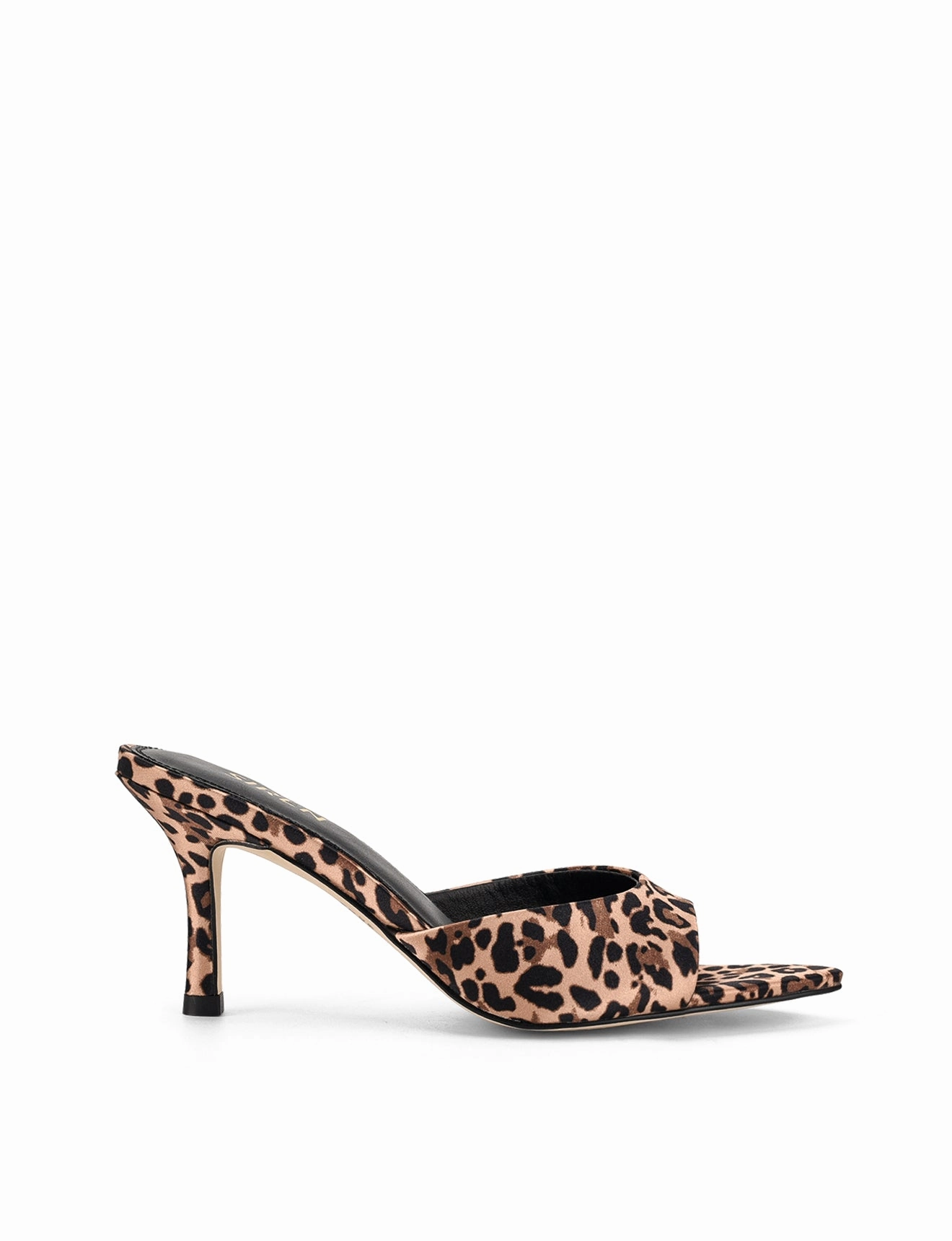 clean look Margot Point Toe Mules - Leopard Satin