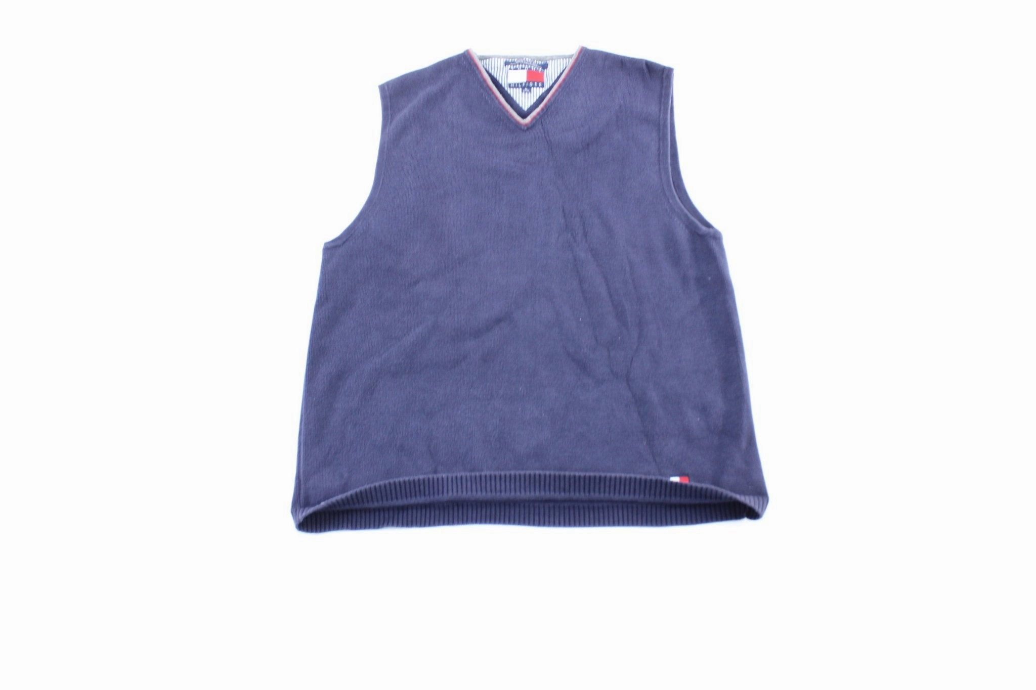 Daily Fit Tommy Hilfiger Embroidered Logo Navy Blue Sweater Vest