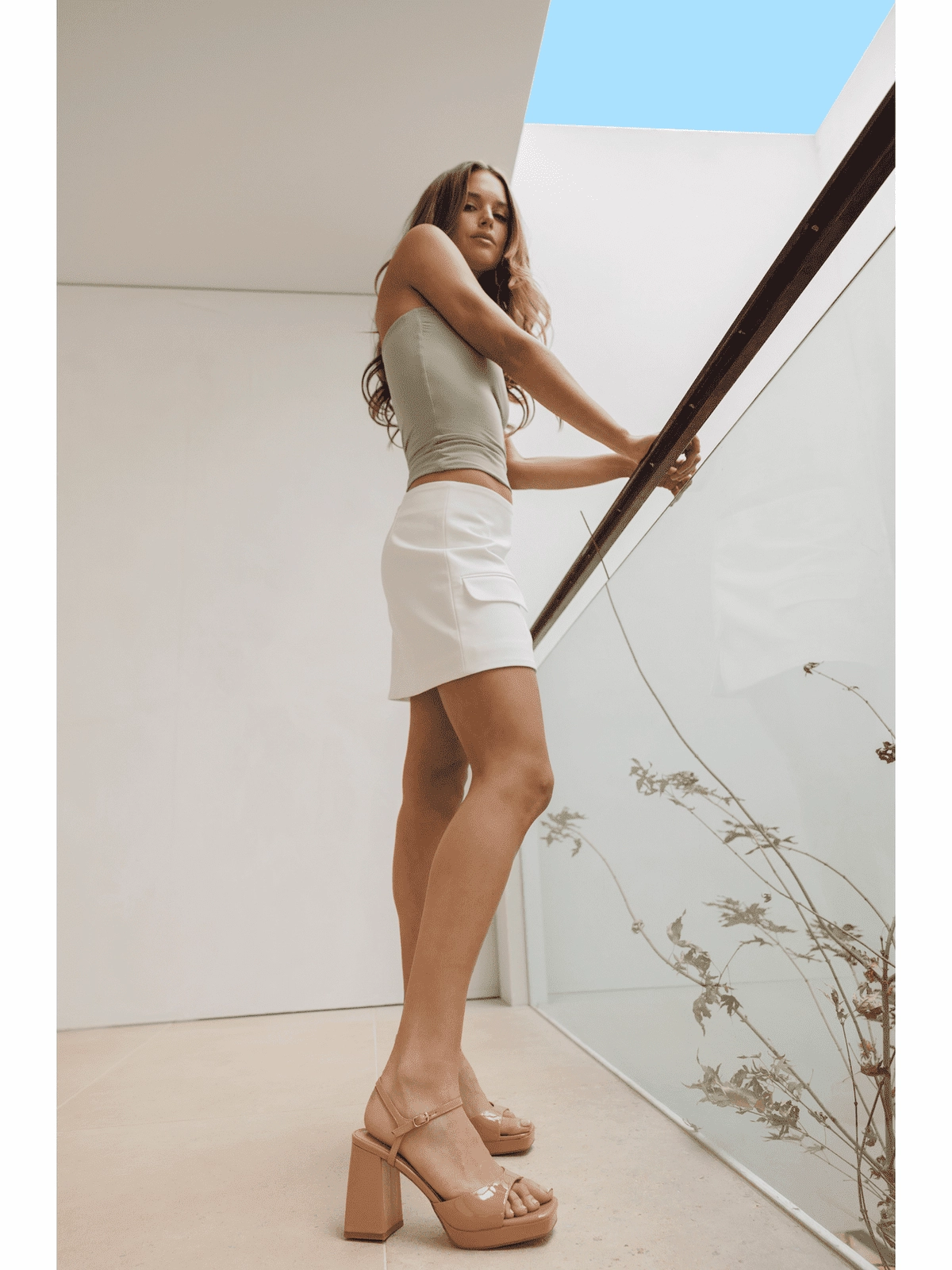 Martinez Platform Heels - Soft Tan Patent Leather Trend Boost