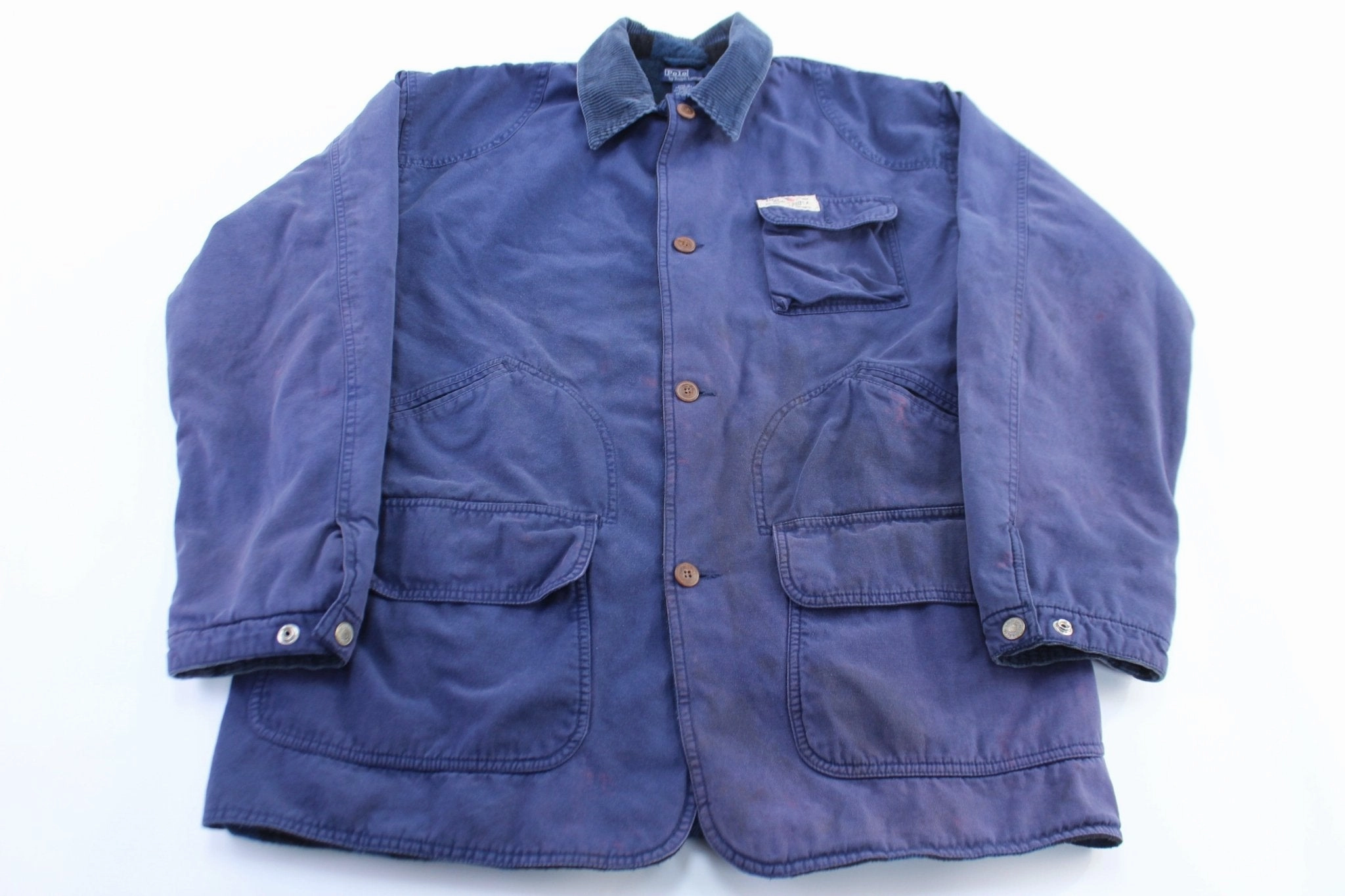 Soft Inner Lining Vintage Polo by Ralph Lauren Blue Polo Sport Athletic Wear Coat