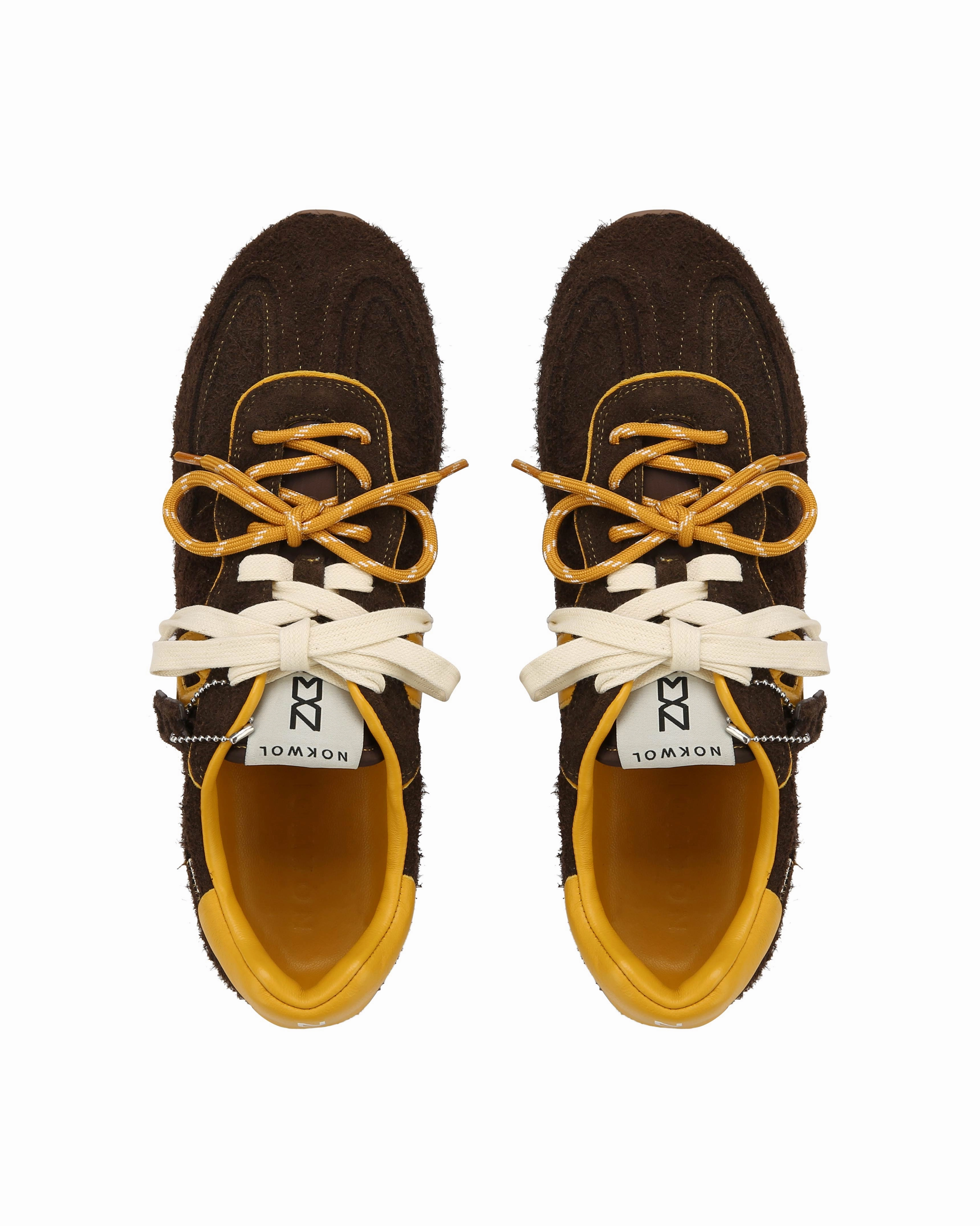 Method-M Brown Hairy Suede Neutral Wear Feet First