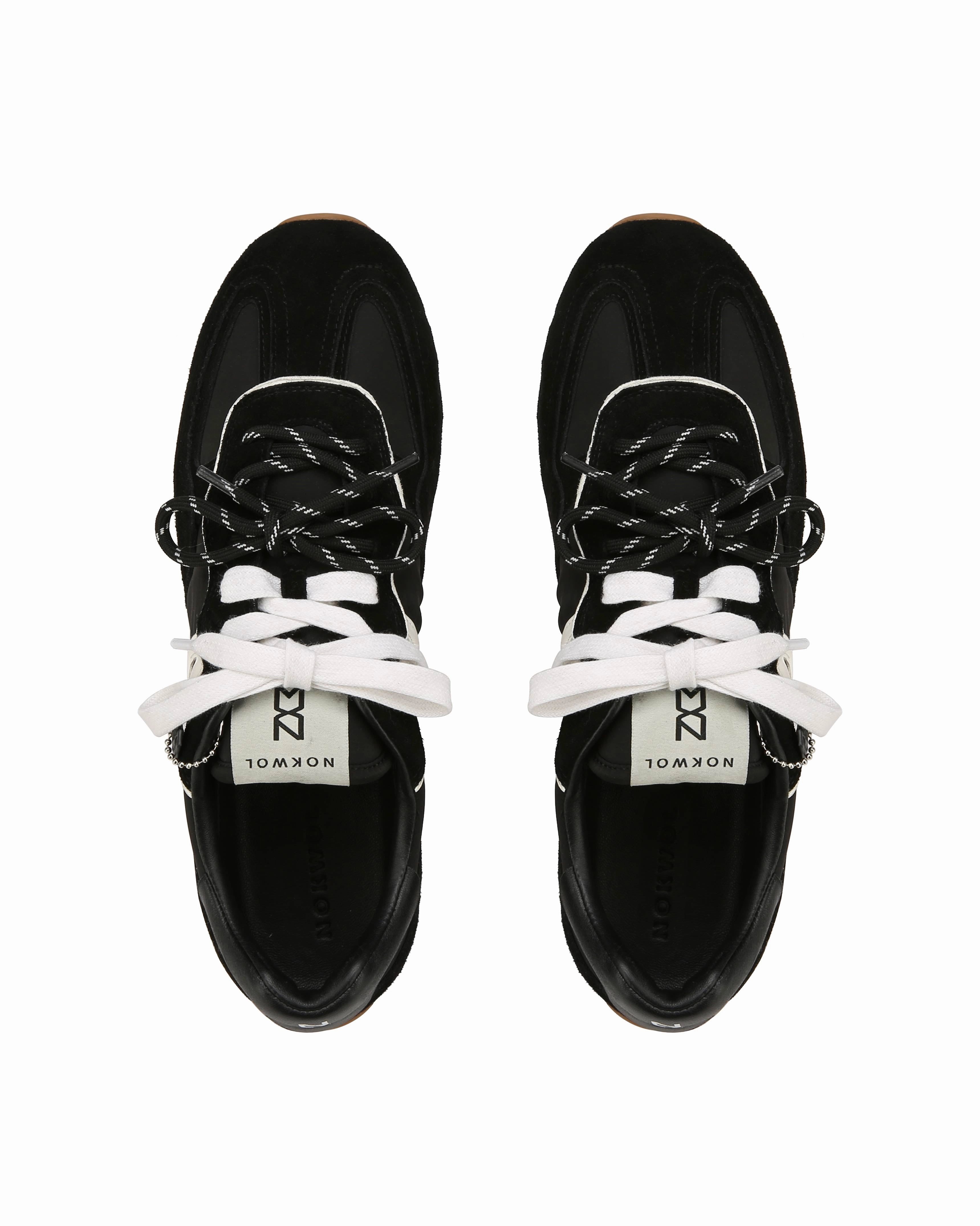 Stretchable Tongue Gradient Compression Method-M Black Nylon