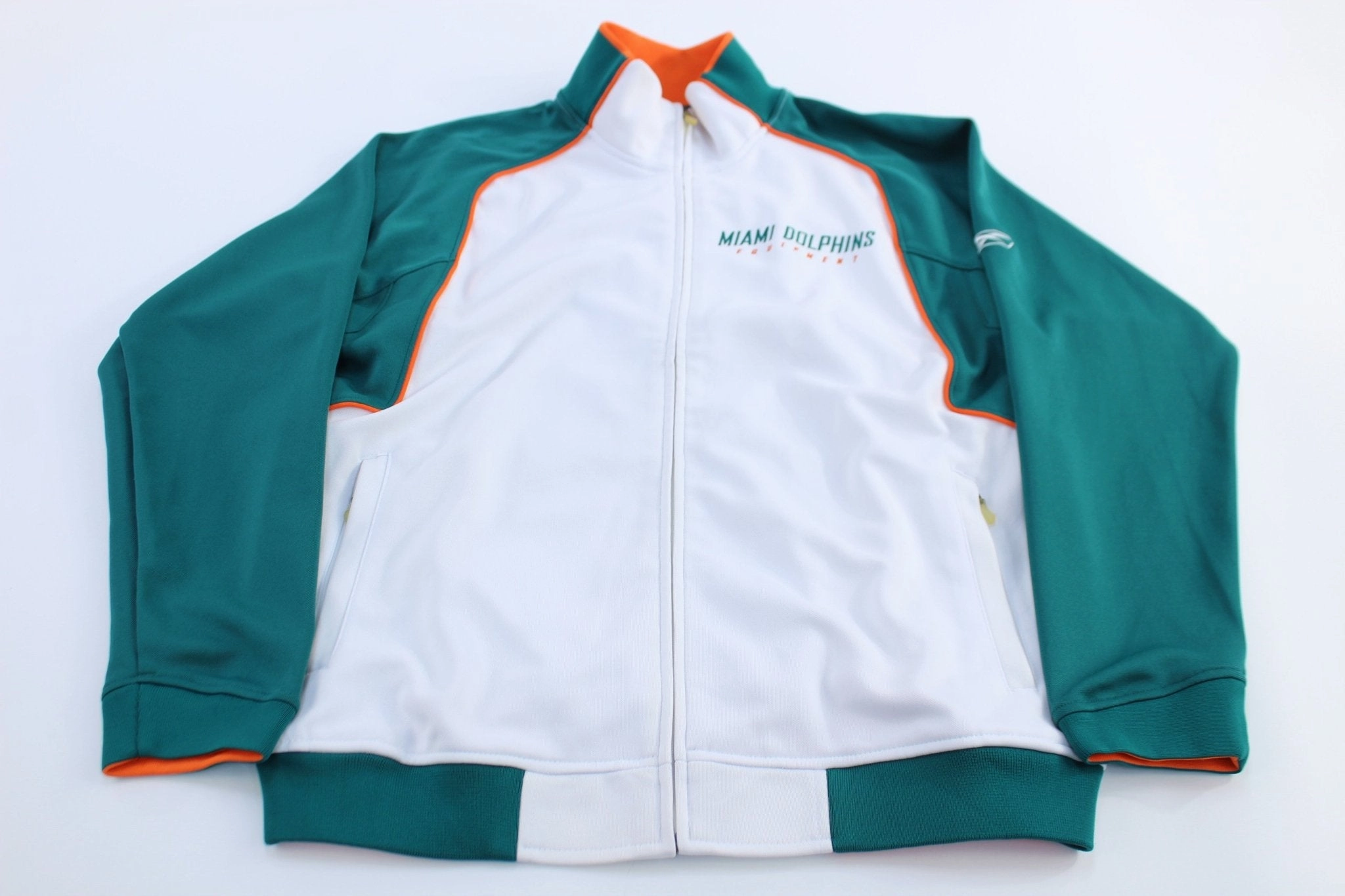 Miami Dolphins Equipment Embroidered Reebok Track Jacket Modern Triumph