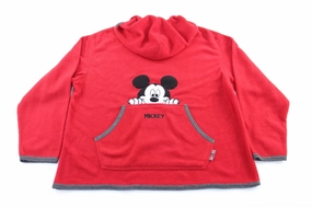 Mickey Unlimited Embroidered Mickey Mouse Fleece Pullover Abrasion Resistant Panels