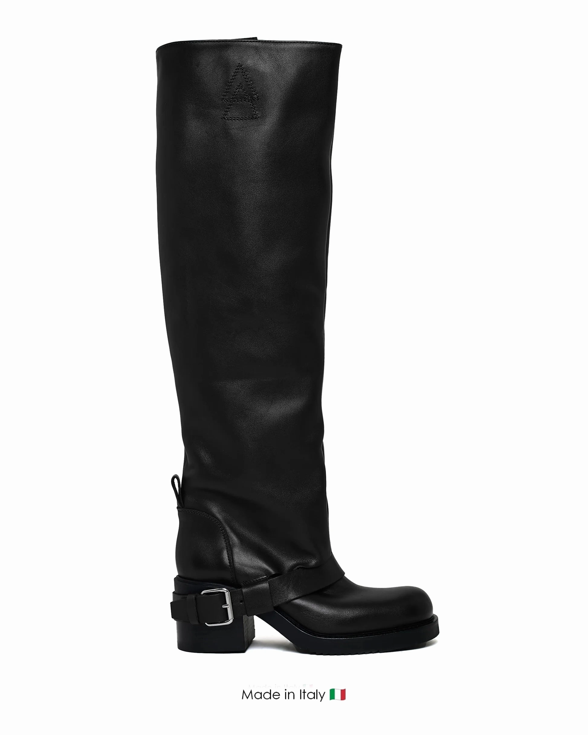 Layer Chic Timeless Boots Tall Sharpe Biker Nero