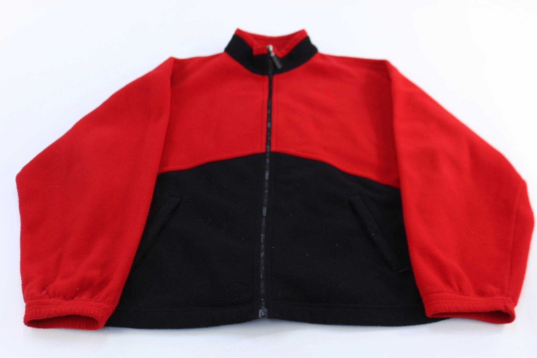90's Unlimited Marlboro Red & Black Fleece Zip Up Jacket Custom NoiseFreeMaterial