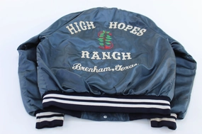 80's High Hopes Ranch Brenham, Texas Embroidered Jacket Treasure Storm Resistant Closure