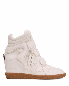 Demmi White Leather Synthetic Upper