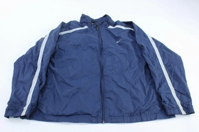 Y2K Nike Embroidered Logo Blue & Grey Windbreaker Jacket Bestow