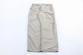 OrganicCottonBlend Movement Ready Carhartt Logo Patch Light Khaki Loose Original Fit Pants