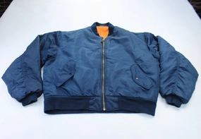 Exclusive Chain Navy Blue & Orange Reversible Flight Bomber Jacket