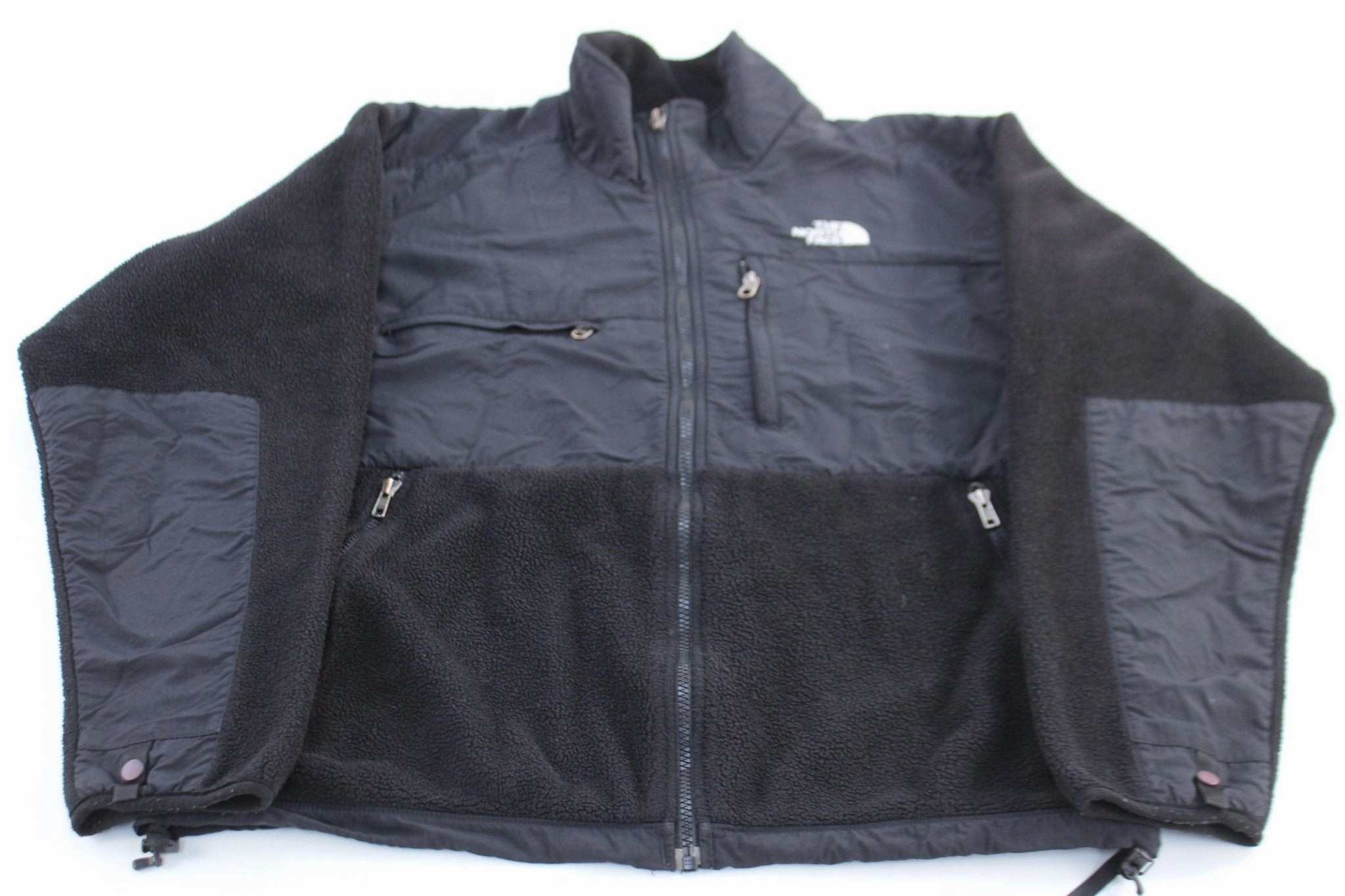 Comfy Layer Smooth Finish The North Face Embroidered Logo Black Denali Fleece Jacket