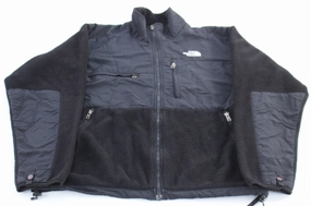 Comfy Layer Smooth Finish The North Face Embroidered Logo Black Denali Fleece Jacket