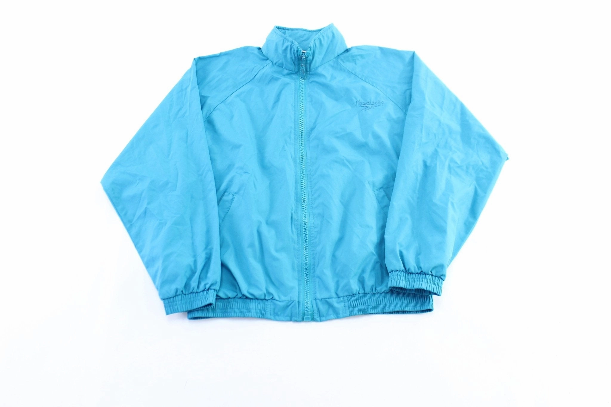 swimmers Trail Use Vintage Reebok Embroidered Logo Aqua Zip Up Jacket