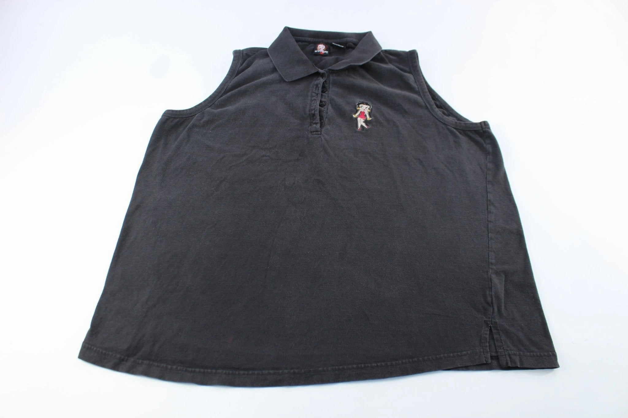 Women's 2006 Betty Boop Embroidered Tank Top GloveFriendly Cuff Design Multi Season