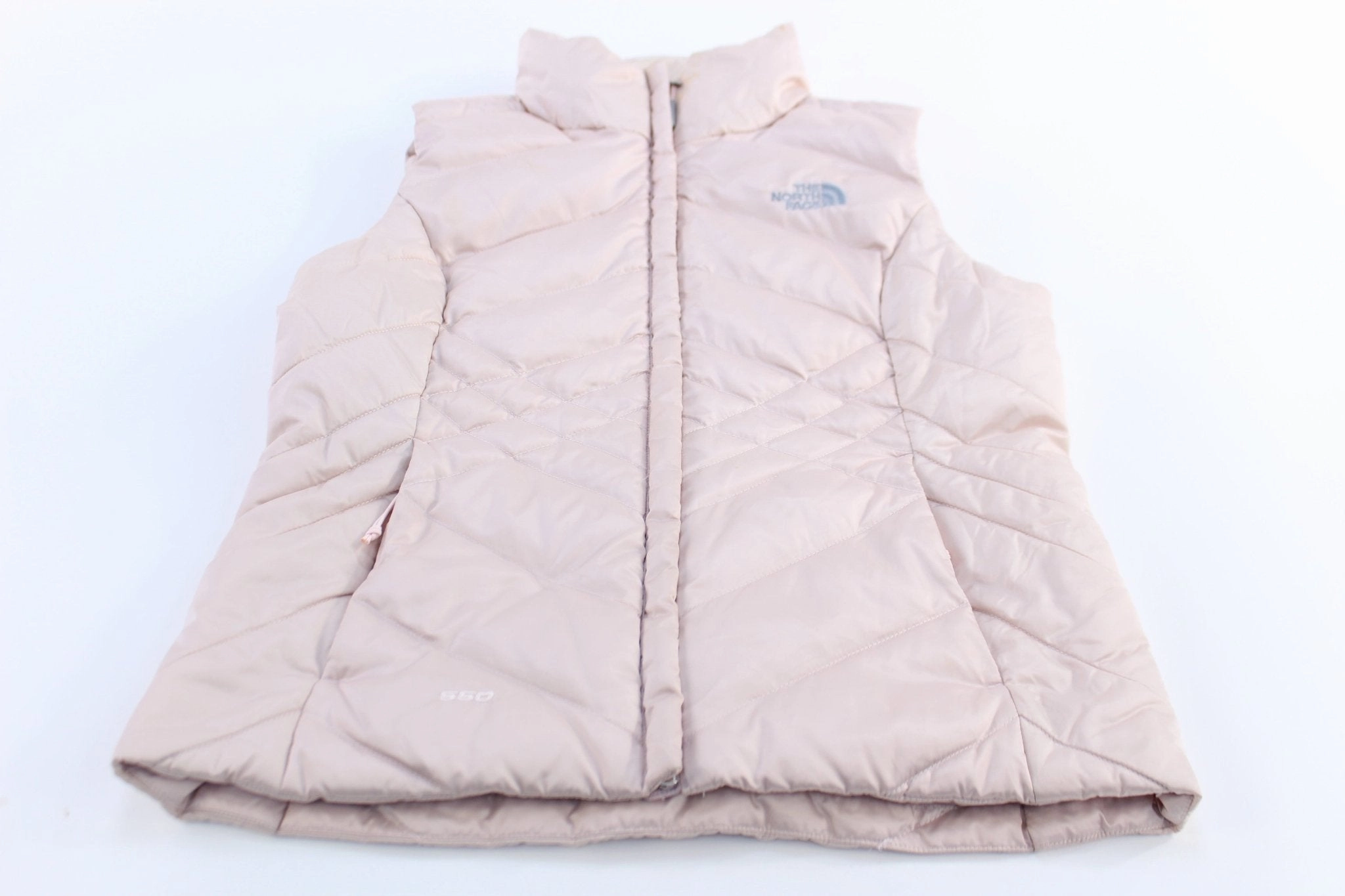 Women's The North Face 550 Pink Zip Up Vest Core Style city lights