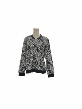 New Apple Seeds Women's Jacket Bl/Wh M Cozy Hood Detail Non Irritating Tags