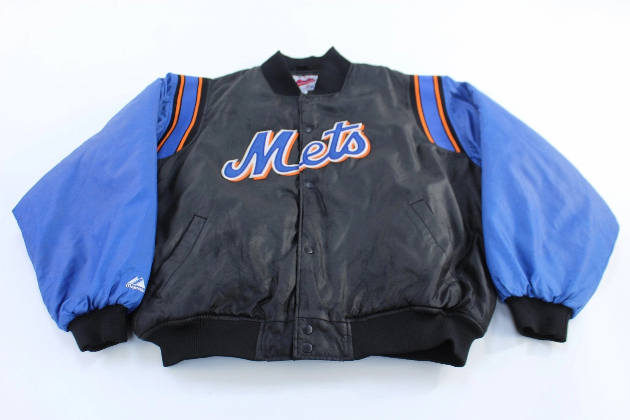 New York Mets Baseball Embroidered Majestic Bomber Jacket train journey Neutral Comfort