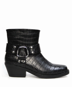 Velez Black Croc *FINAL SALE* Autumn Look evening walk