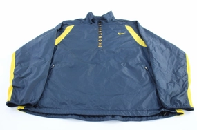 Nike Embroidered Logo Blue & Yellow Livestrong Half Zip Jacket Cold Wind QuickDryFabric