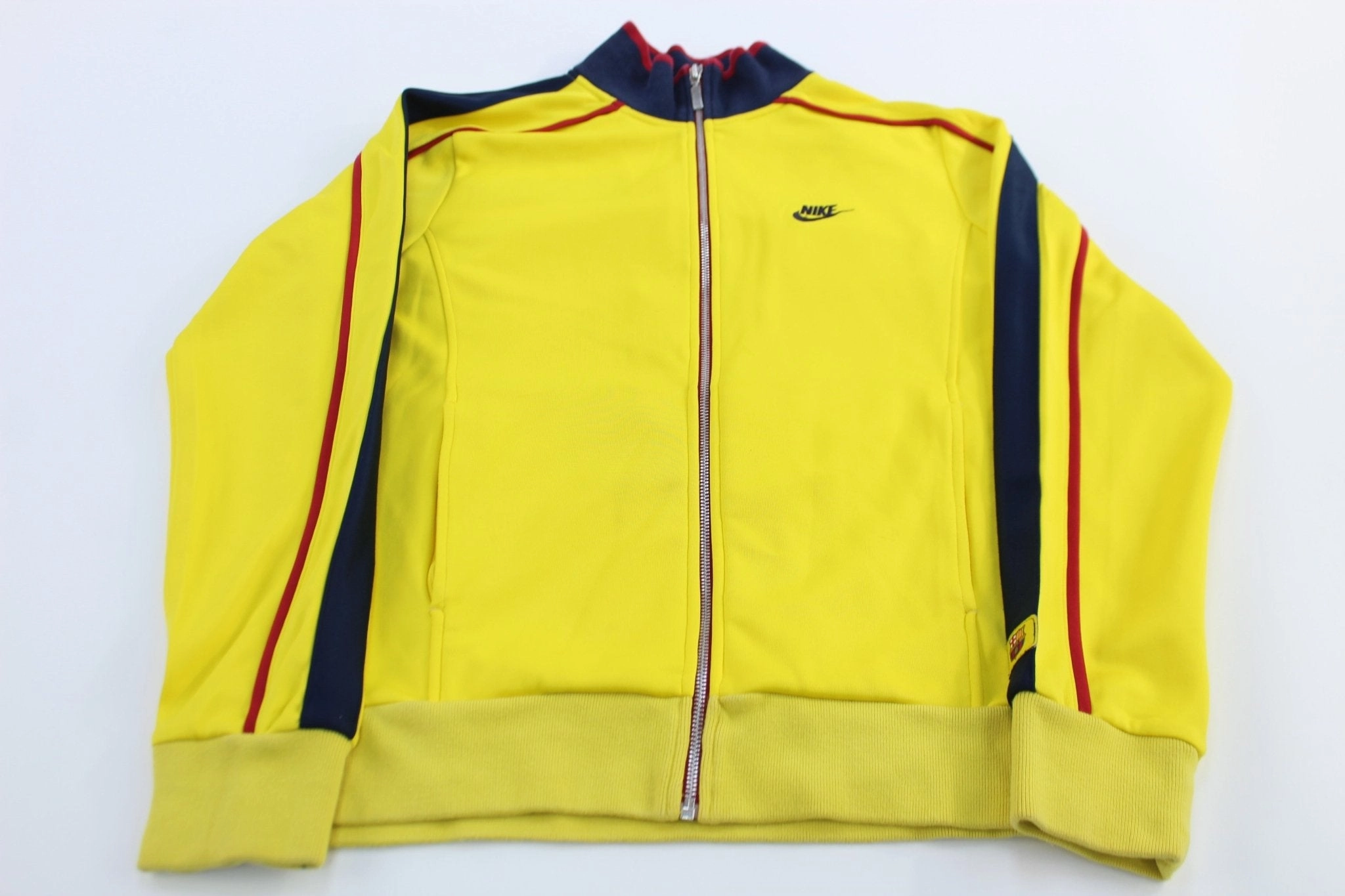 Nike Embroidered Logo FC Barcelona Striped Track Jacket Recycled Polyester Blend