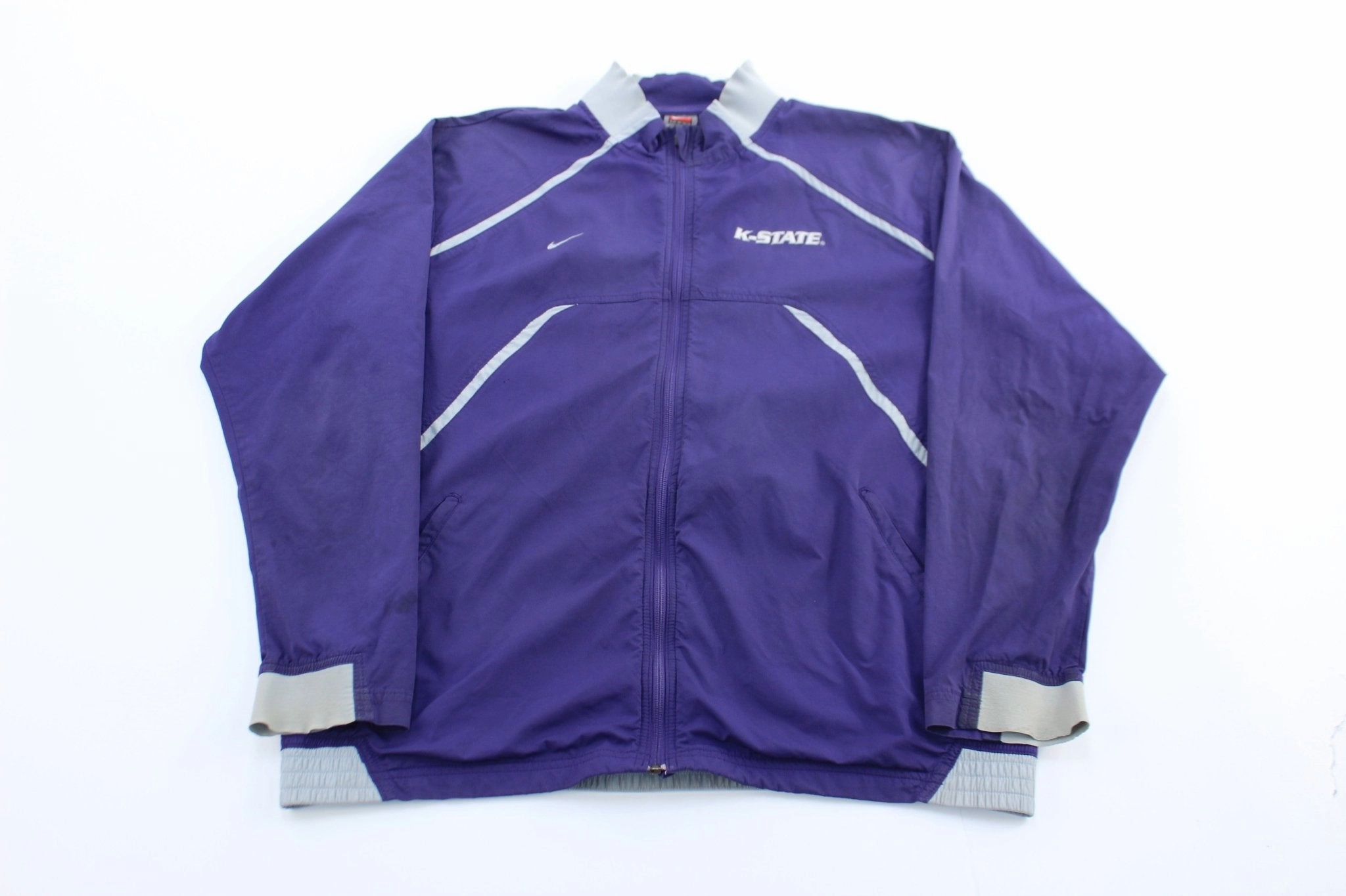 cold New Year's Eve attire Nike Embroidered Logo Kansas State Wildcats Zip Up Jacket