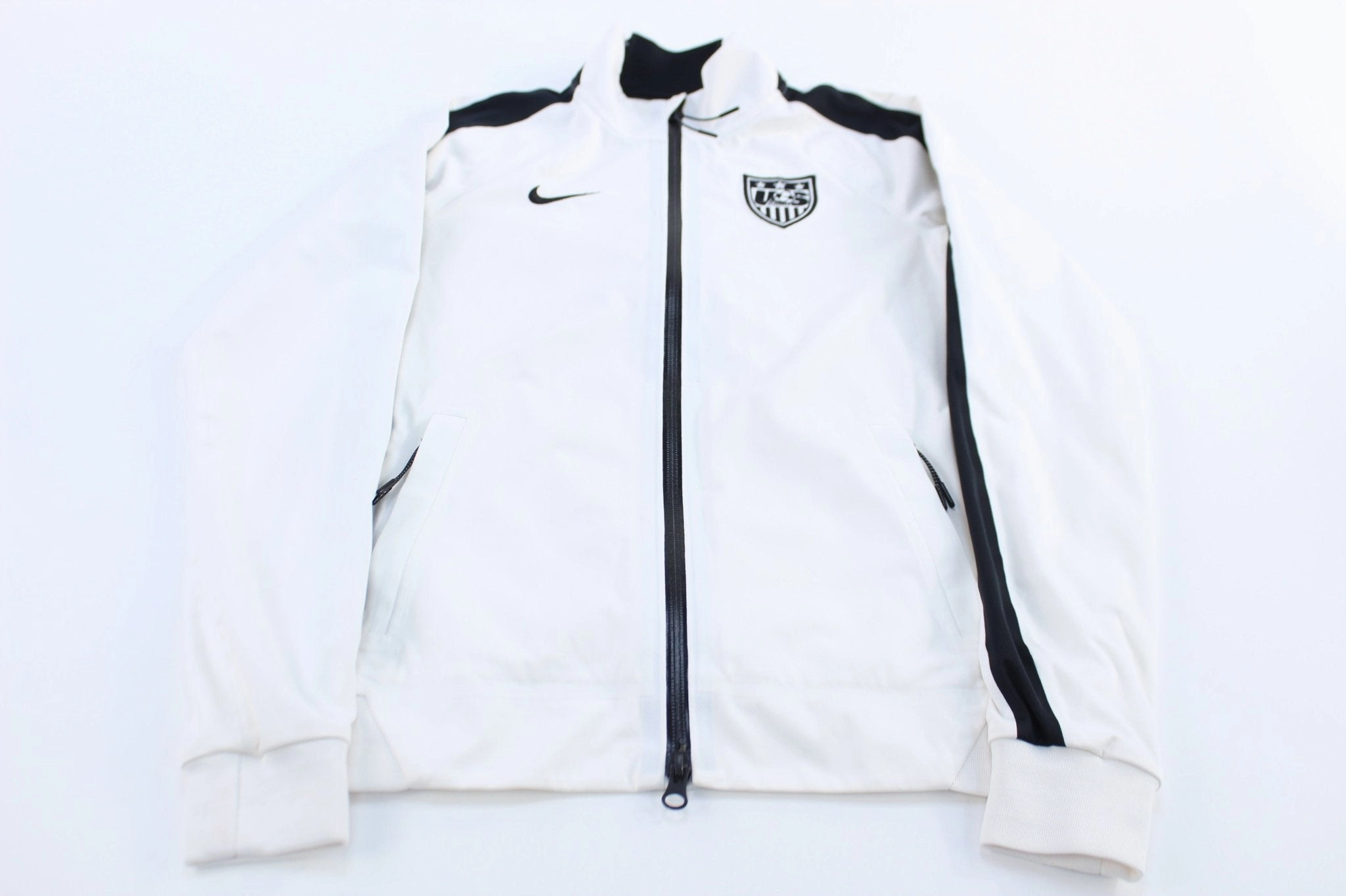 Practical Wear Nike Embroidered Logo Team USA Black & White Striped Jacket
