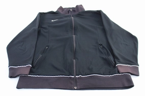 Nike Embroidered Swoosh Logo Black Track Jacket Crisp Air Wind Control