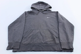Outdoor Gear Nike Embroidered Swoosh Logo Grey Pullover Hoodie