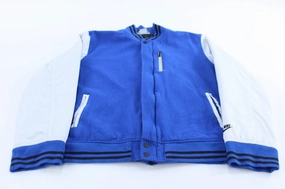 Nike Sportswear Embroidered Logo Blue & Grey Varsity Jacket Skate campers