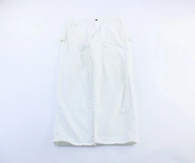 No Iron anti slip grip Dickie's Logo Patch White Carpenter Pants