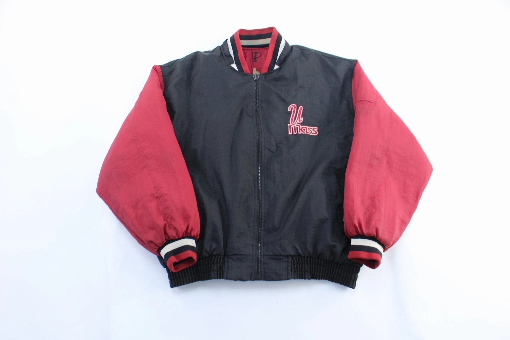 Discuss suitable for casual gatherings 90's University of Massachusetts Reversible Pro Player Jacket