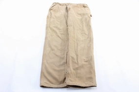 Wind Resistance Carhartt Logo Patch Light Tan Plaid Lined Carpenter Pants