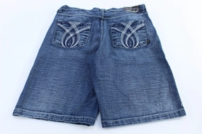 Y2K Brock Jeans Embroidered Denim Shorts Anti Snag Fabric Slim Look